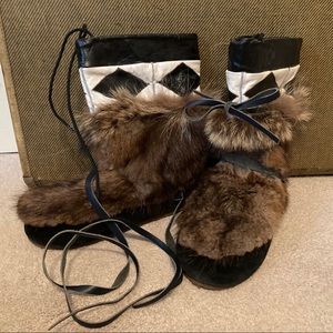 Apres-ski Fur and Leather/pleather Boots